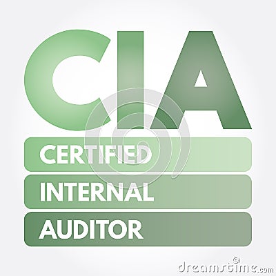 CIA â€“ Certified Internal Auditor acronym Stock Photo